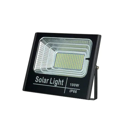 Мощен соларен прожектор , 100W, 224 LED, 15W 35x35 см панел и дистанционно управление с множество функции Oferti4ka.com