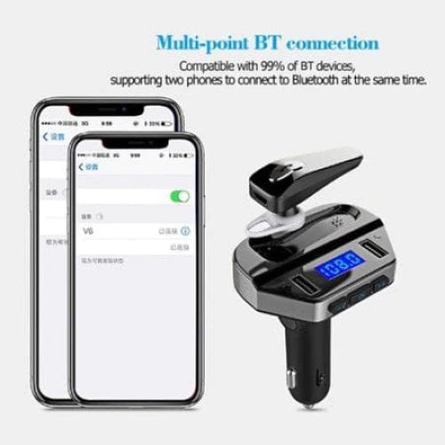 Трансмитер за кола V6 с handsfree слушалка, Bluetooth и USB Oferti4ka.com