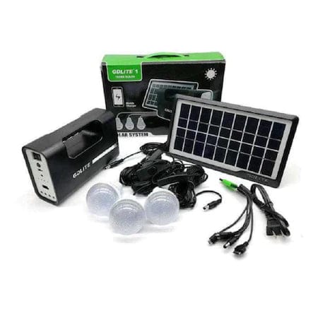 Комплект соларна система, фенер, 3 led крушки, соларен панел, акумулаторна батерия - Oferti4ka.com