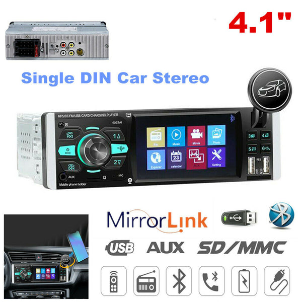 Мултимедия 4051AI плейър Car Audio MP5 с TFT екран 4.1“ с BT / 2xUSB / SD / AUX и контролер